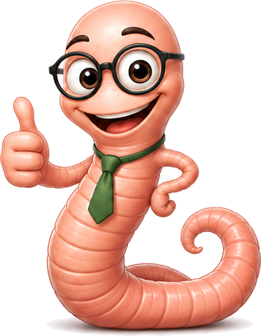 Professor Worm giving a thumbs up